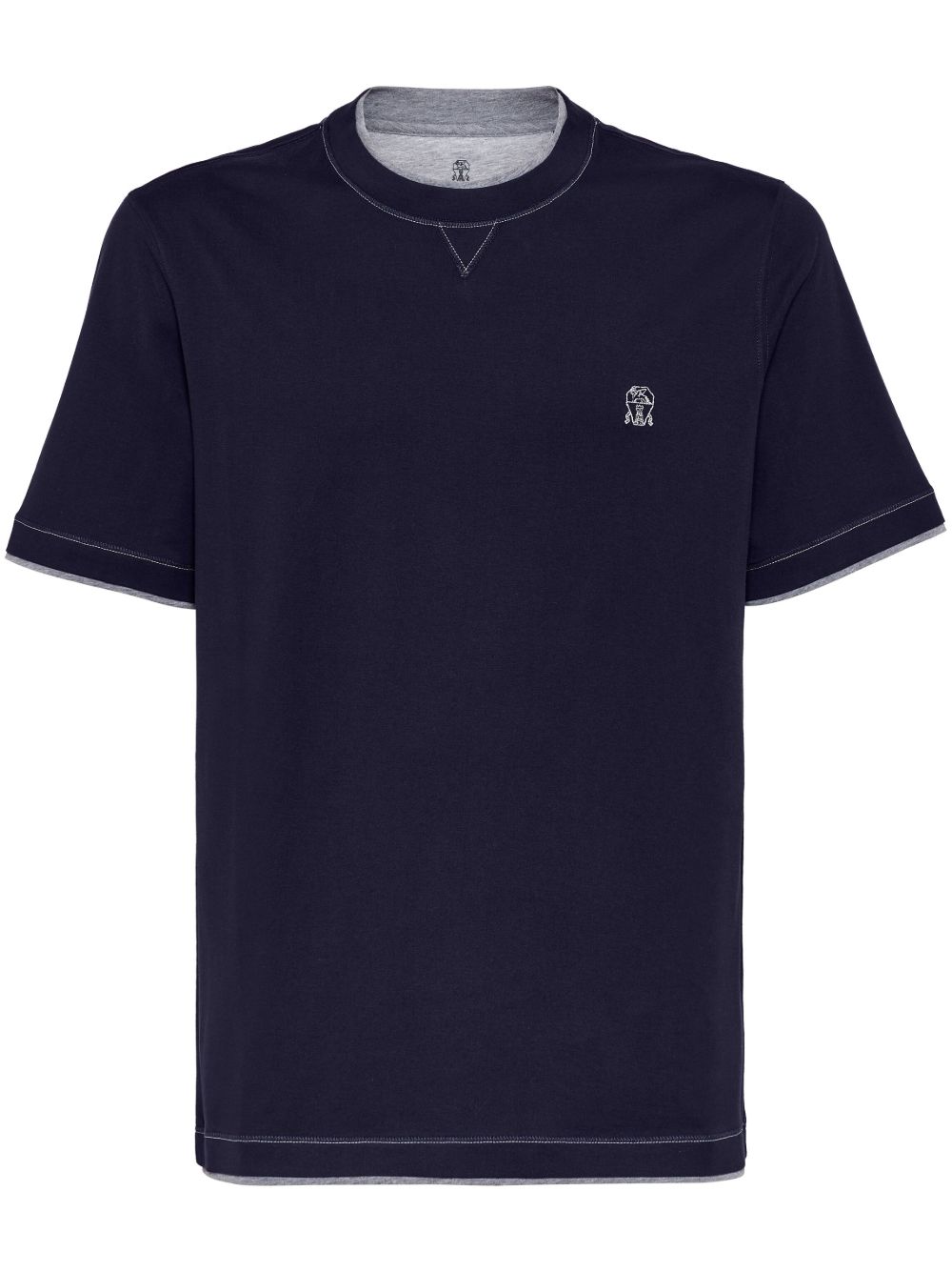 Brunello Cucinelli Men Logo Cotton T-Shirt BRUNELLO CUCINELLI