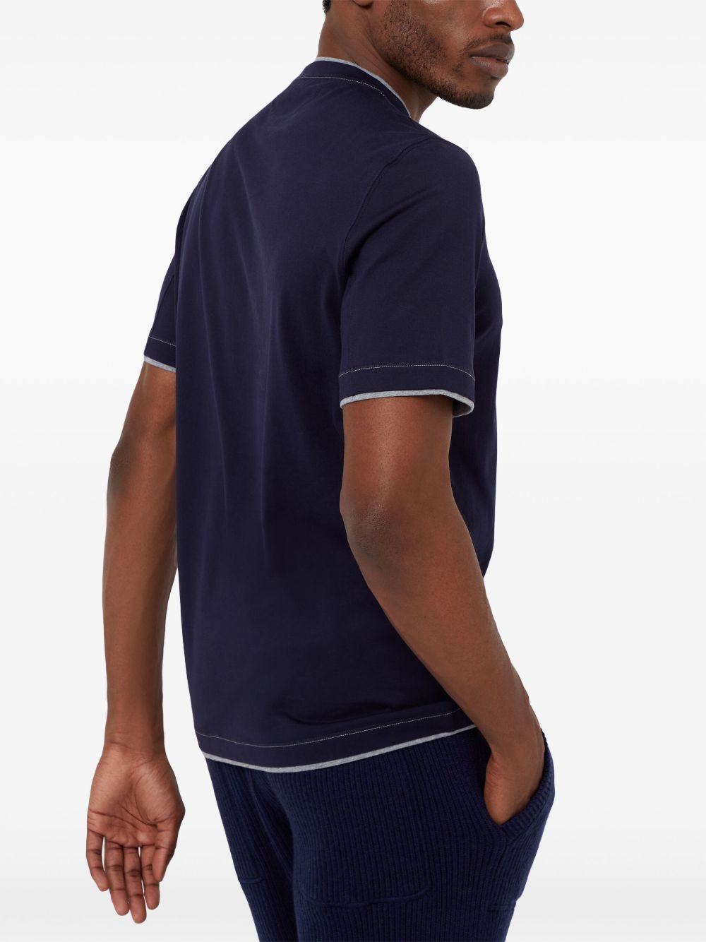 Brunello Cucinelli Men Logo Cotton T-Shirt BRUNELLO CUCINELLI
