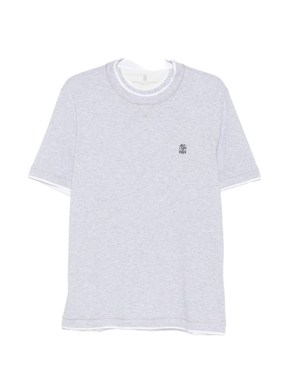 Brunello Cucinelli Men Logo Cotton T-Shirt BRUNELLO CUCINELLI