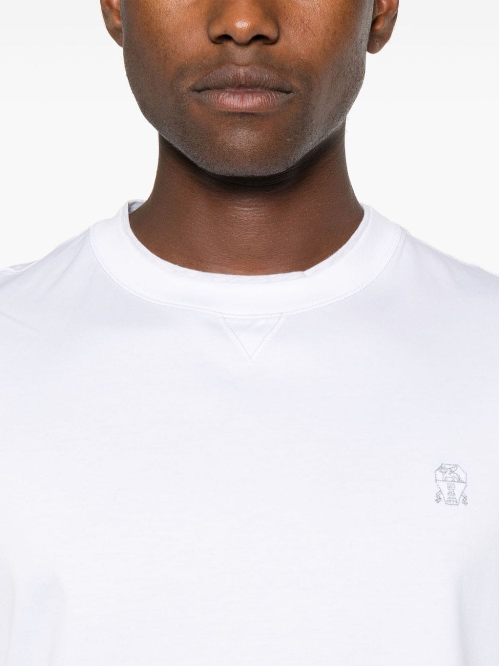 Brunello Cucinelli Men Logo Cotton T-Shirt BRUNELLO CUCINELLI