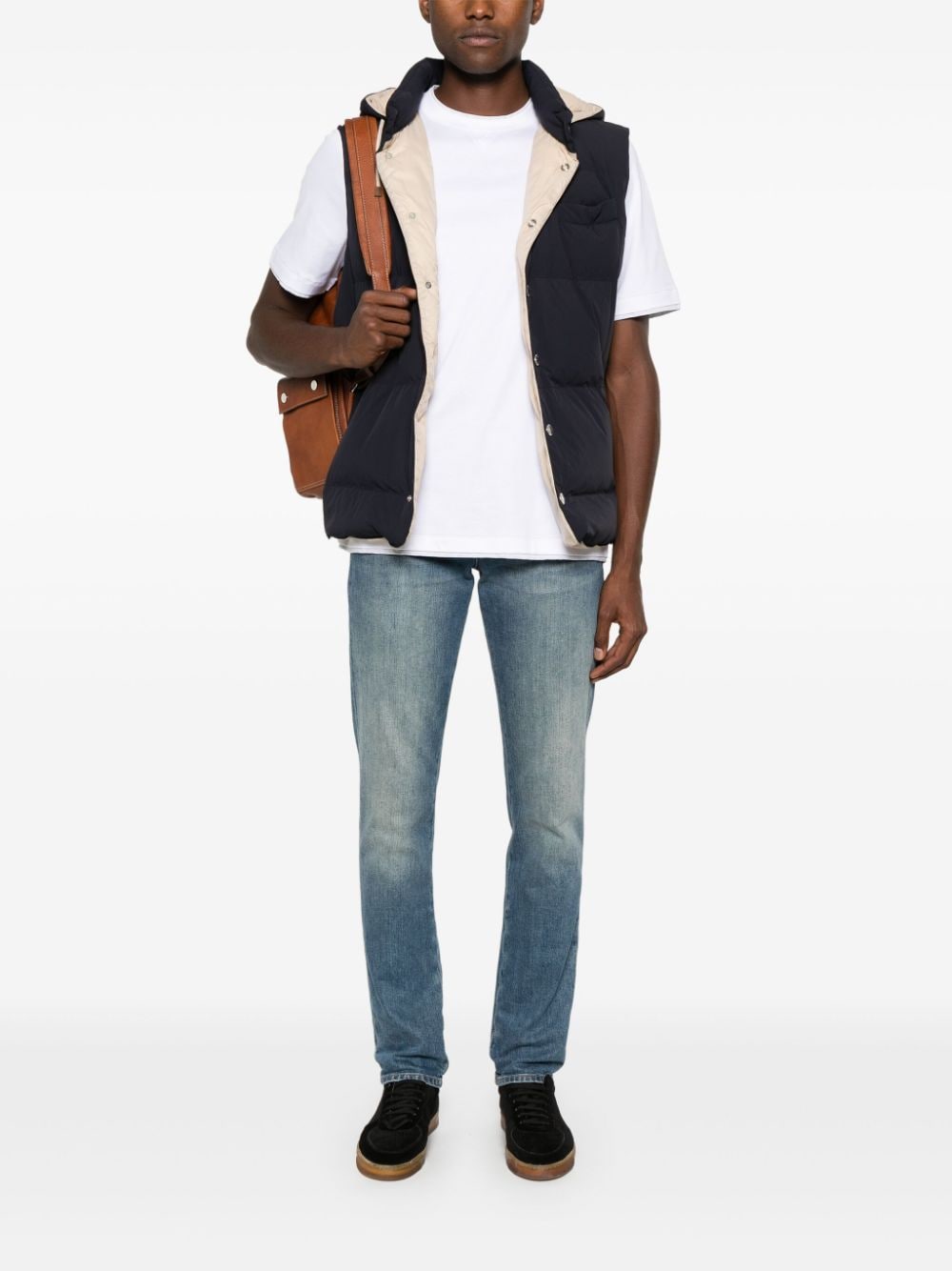 Brunello Cucinelli Men Logo Cotton T-Shirt BRUNELLO CUCINELLI