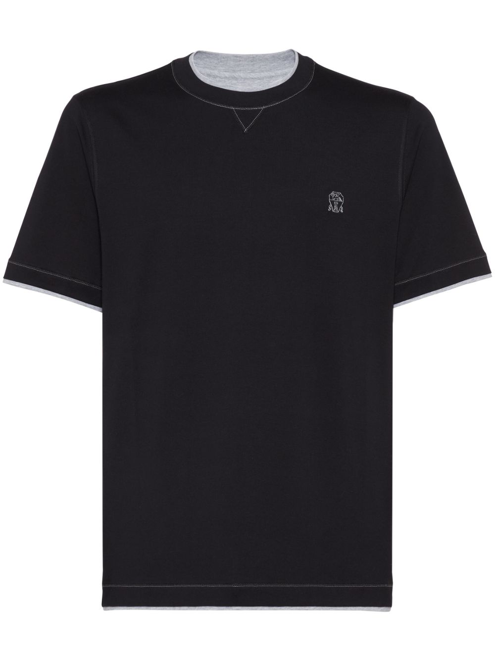 Brunello Cucinelli Men Logo Cotton T-Shirt BRUNELLO CUCINELLI