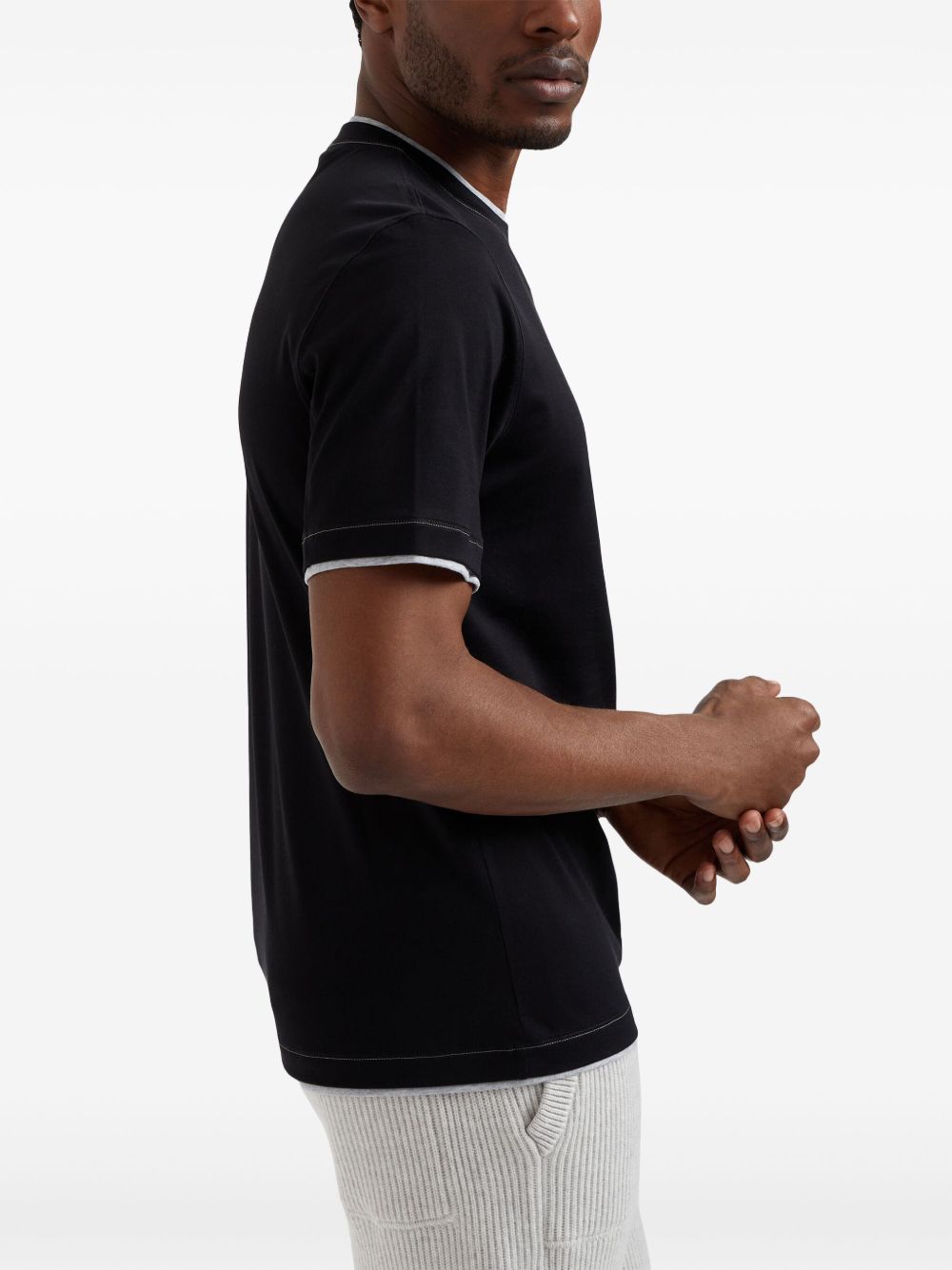 Brunello Cucinelli Men Logo Cotton T-Shirt BRUNELLO CUCINELLI