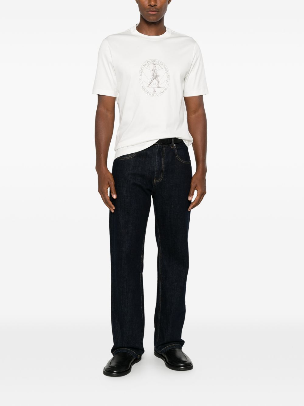 Brunello Cucinelli Men Logo Cotton T-Shirt BRUNELLO CUCINELLI