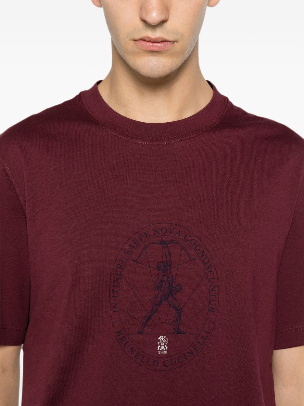 Brunello Cucinelli Men Logo Cotton T-Shirt