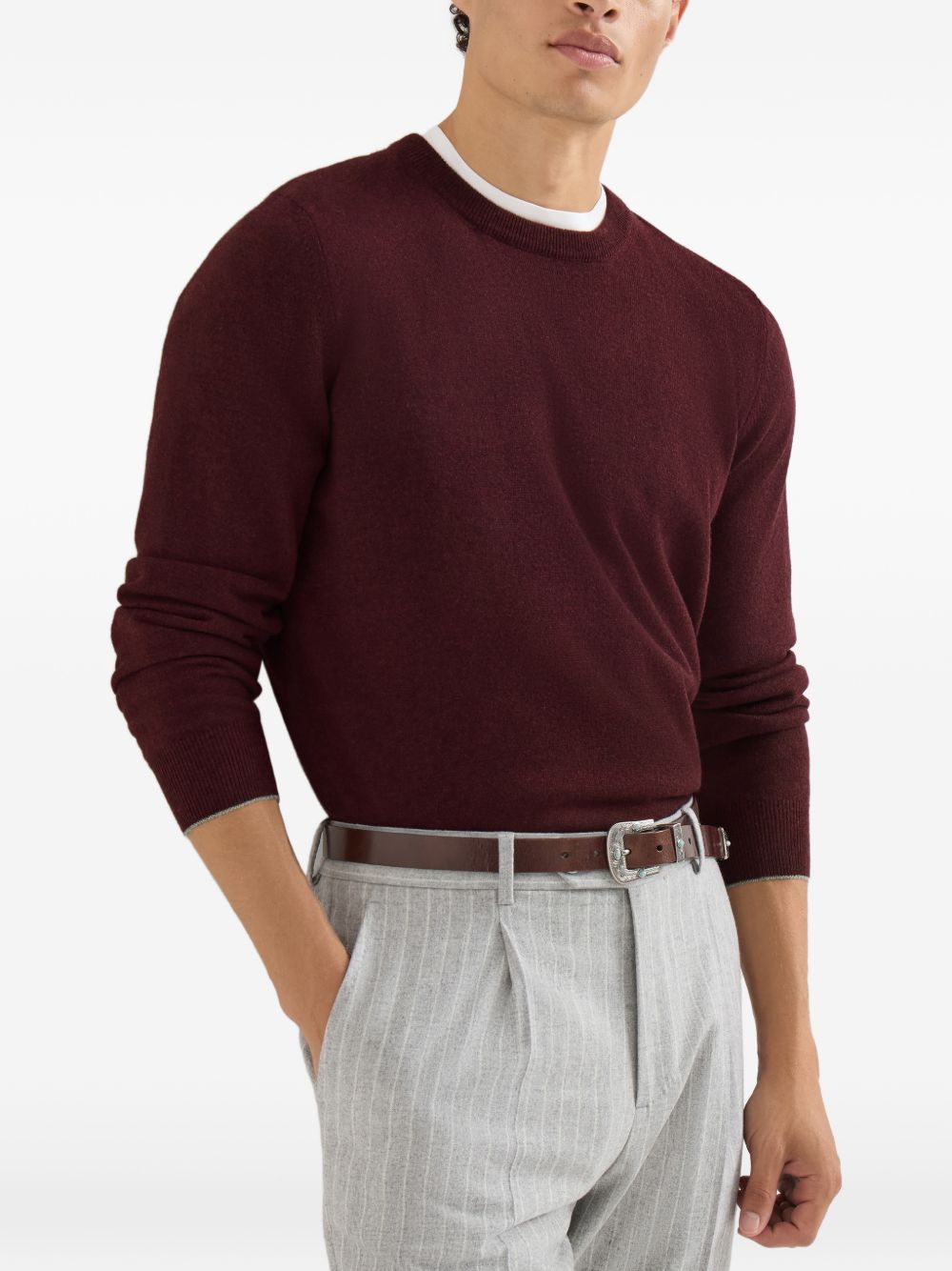 Brunello Cucinelli Men Cashmere Crewneck Sweater BRUNELLO CUCINELLI