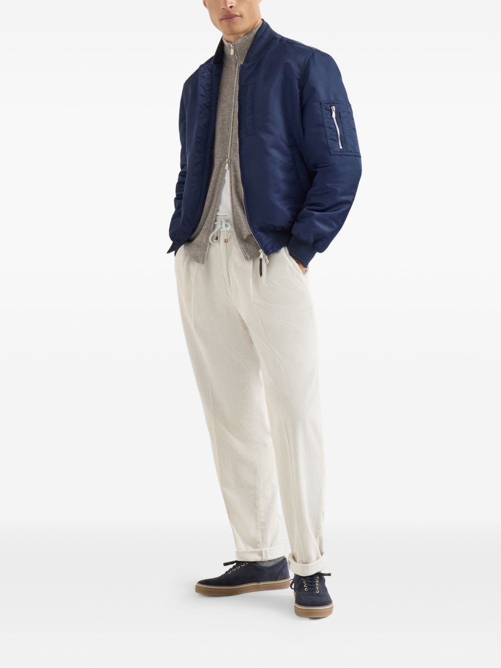 Brunello Cucinelli Men Cashmere Zipped Cardigan BRUNELLO CUCINELLI