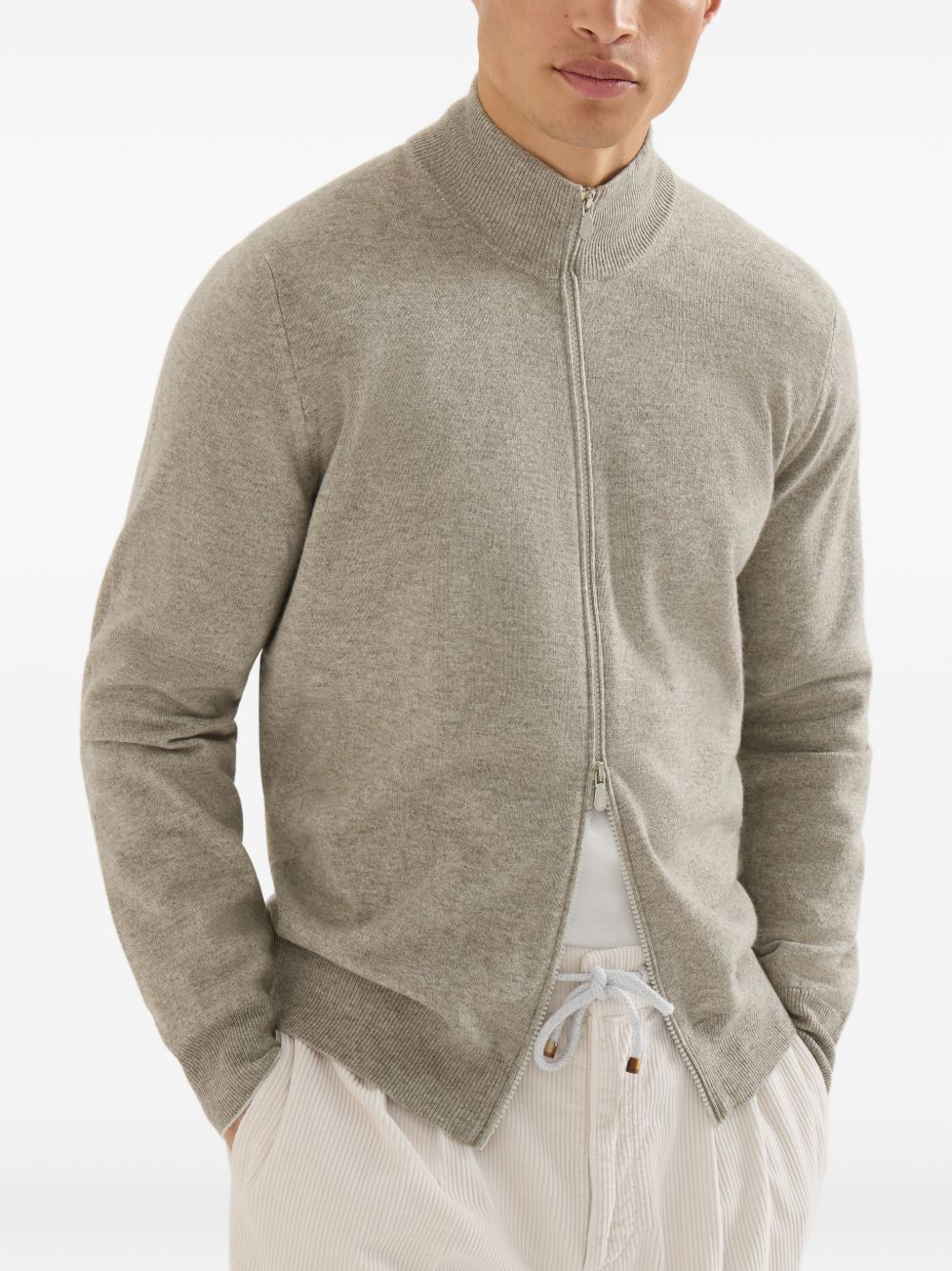 Brunello Cucinelli Men Cashmere Zipped Cardigan BRUNELLO CUCINELLI