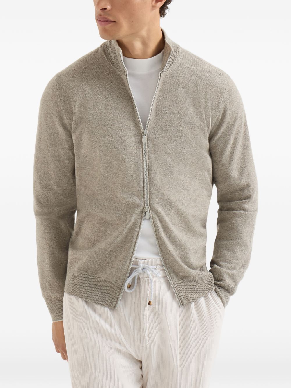 Brunello Cucinelli Men Cashmere Zipped Cardigan BRUNELLO CUCINELLI