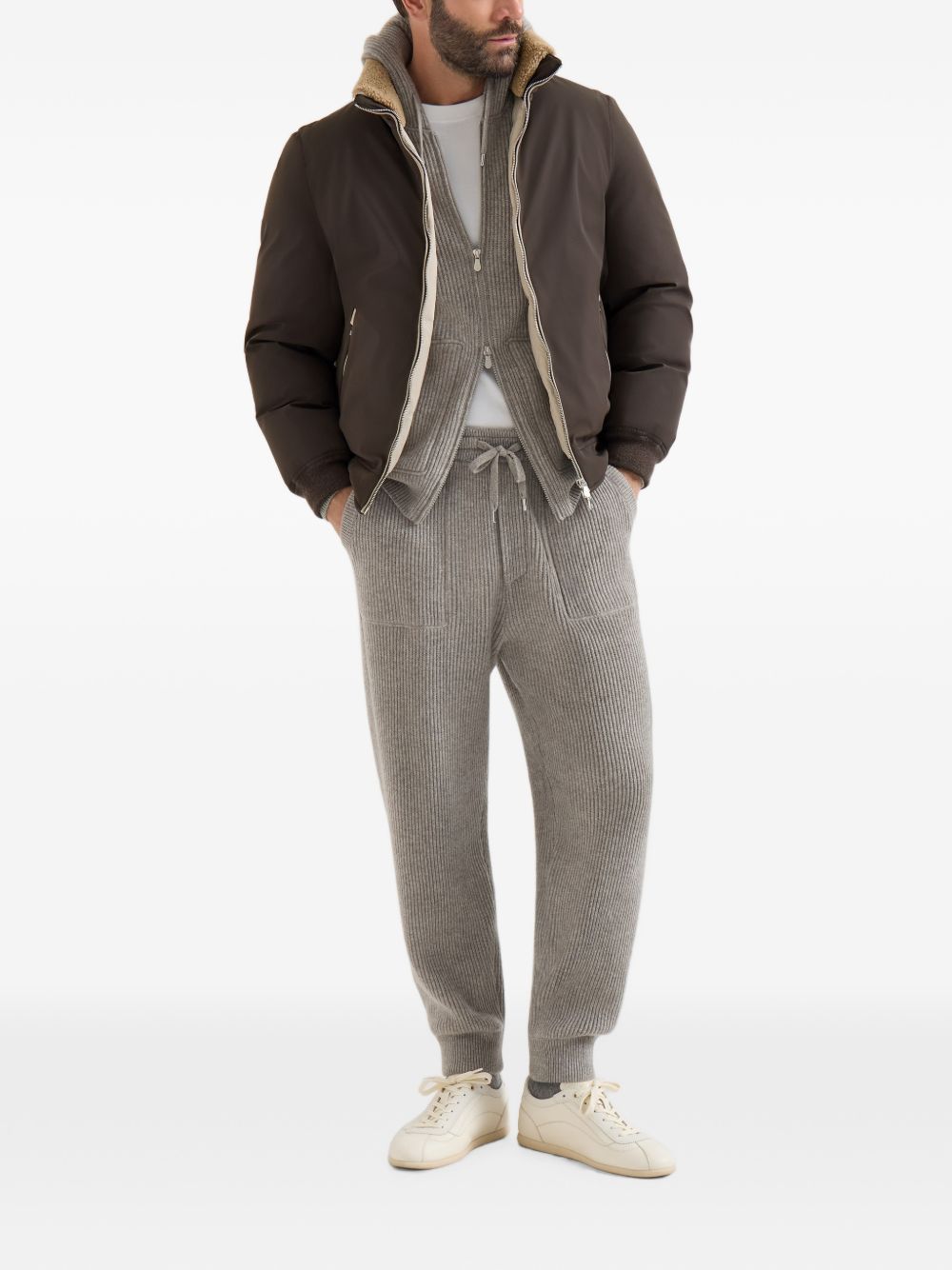 Brunello Cucinelli Men Logo Cashmere Hoodie BRUNELLO CUCINELLI