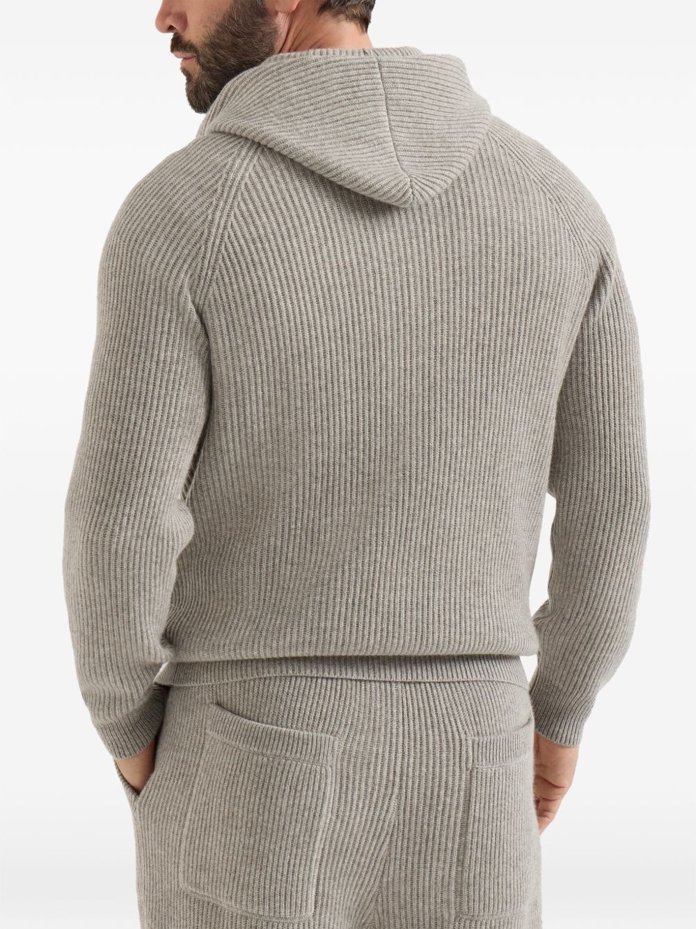 Brunello Cucinelli Men Logo Cashmere Hoodie BRUNELLO CUCINELLI