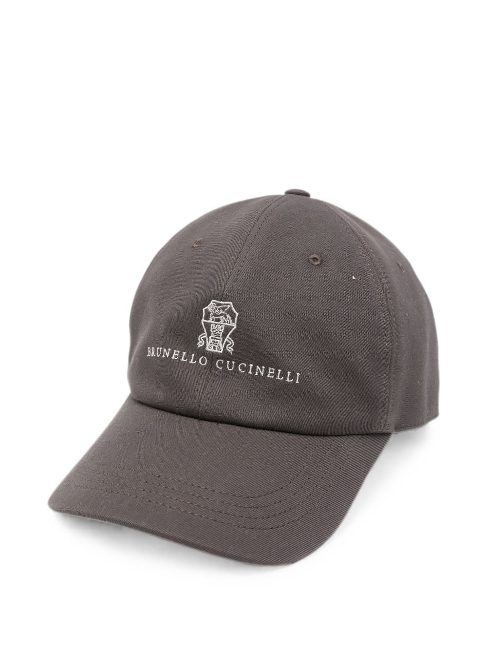 Brunello Cucinelli Men Logo Cotton Baseball Cap BRUNELLO CUCINELLI