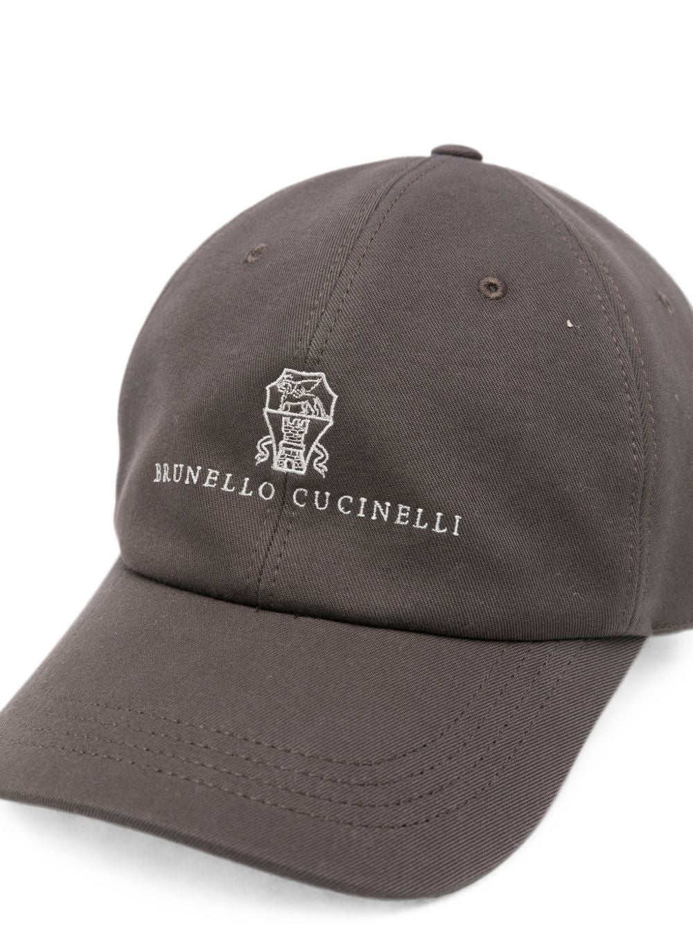 Brunello Cucinelli Men Logo Cotton Baseball Cap BRUNELLO CUCINELLI