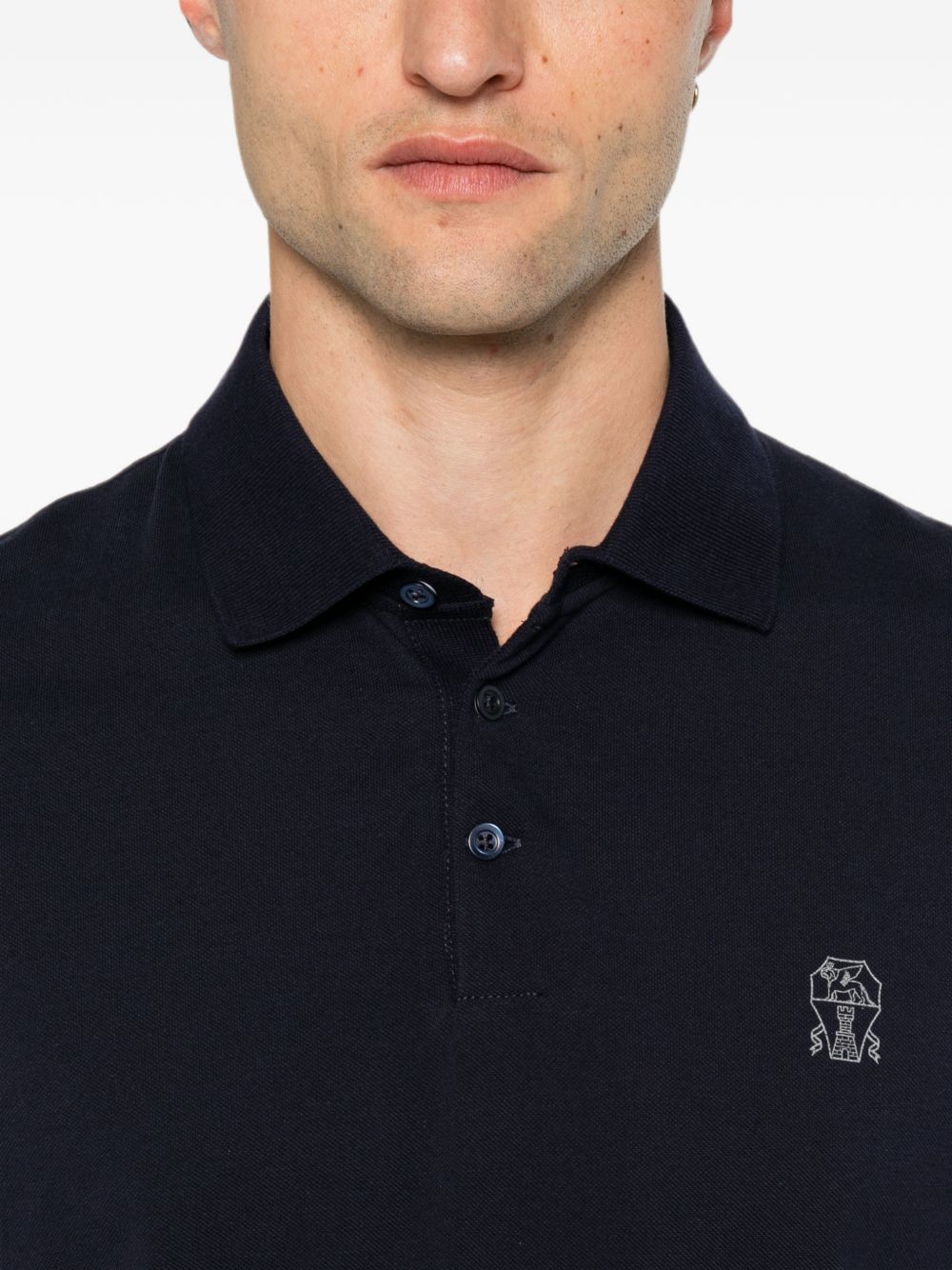 Brunello Cucinelli Men Logo Cotton Polo Shirt BRUNELLO CUCINELLI
