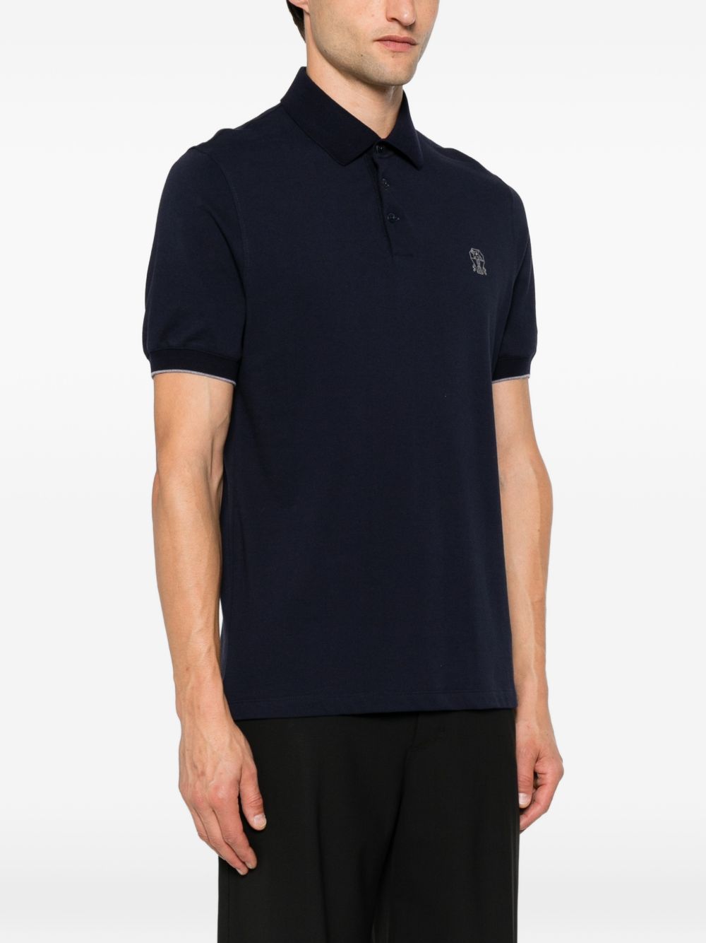 Brunello Cucinelli Men Logo Cotton Polo Shirt BRUNELLO CUCINELLI