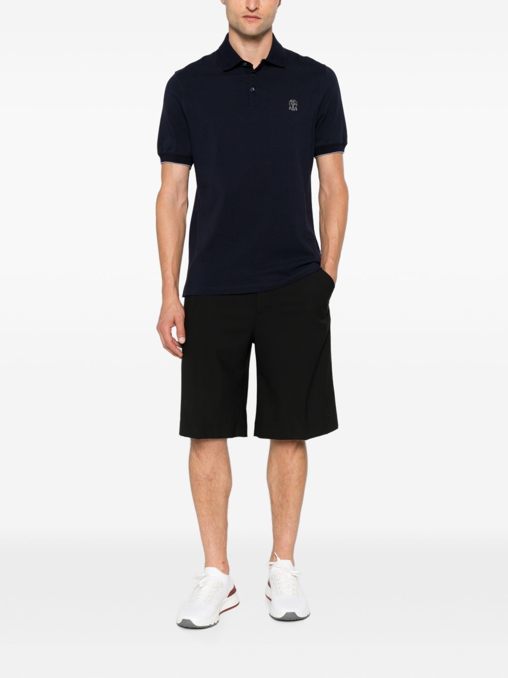 Brunello Cucinelli Men Logo Cotton Polo Shirt BRUNELLO CUCINELLI