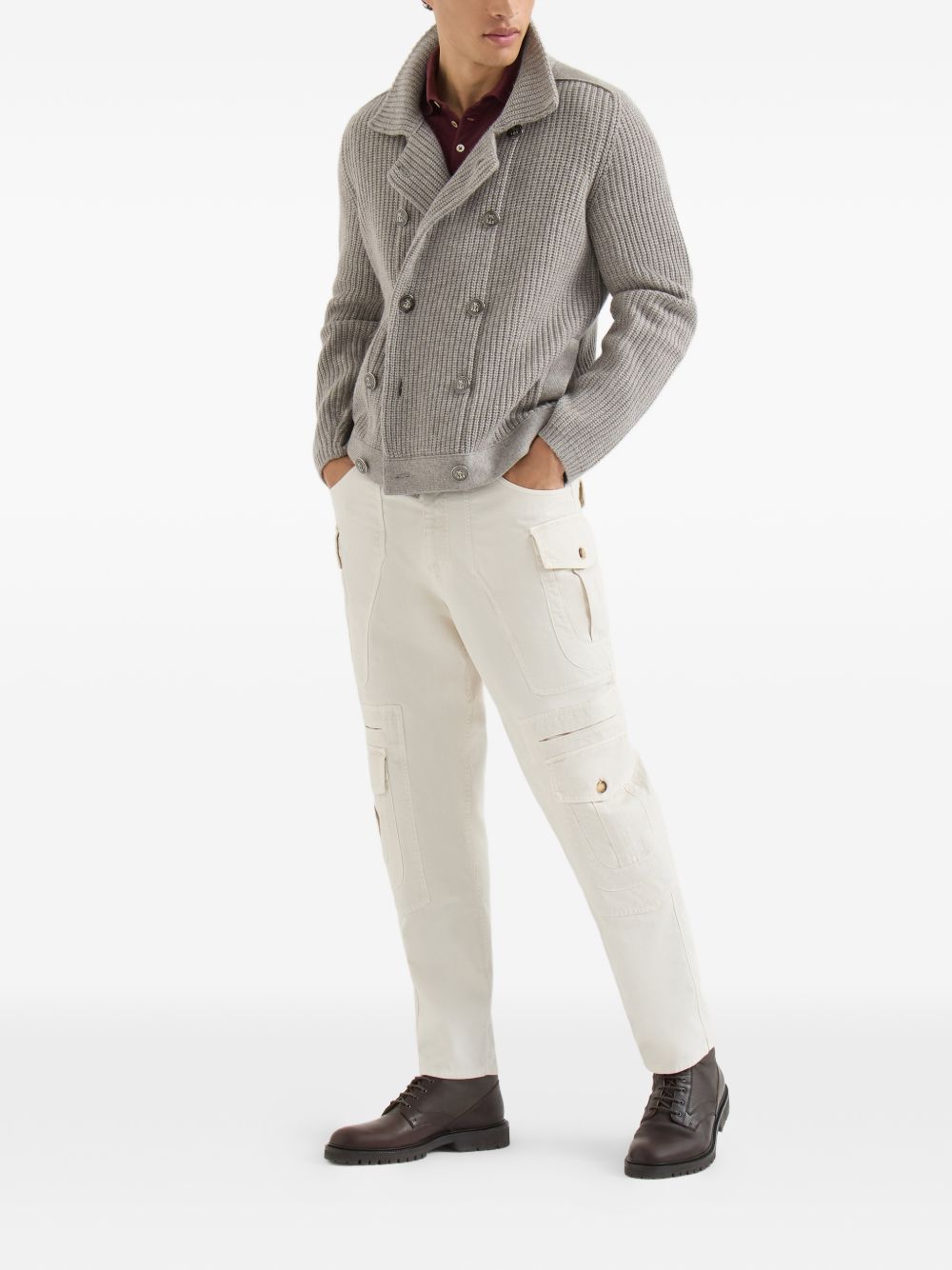Brunello Cucinelli Men Logo Cotton Polo Shirt BRUNELLO CUCINELLI