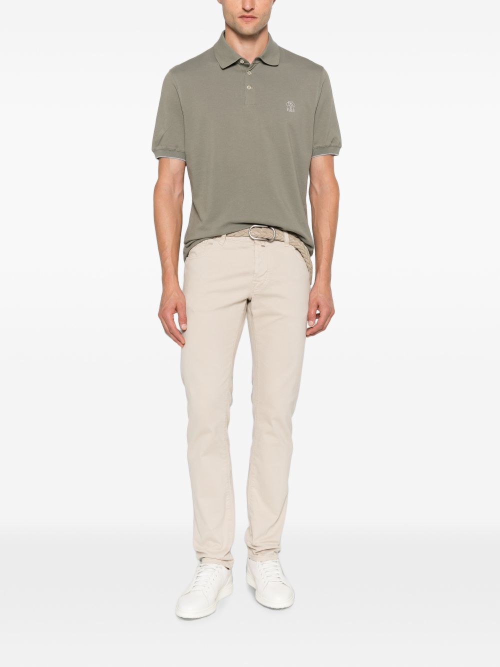Brunello Cucinelli Men Logo Cotton Polo Shirt BRUNELLO CUCINELLI