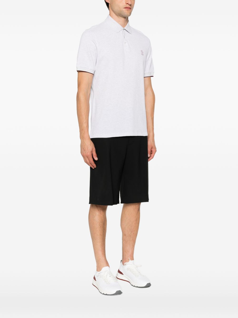 Brunello Cucinelli Men Logo Cotton Polo Shirt BRUNELLO CUCINELLI