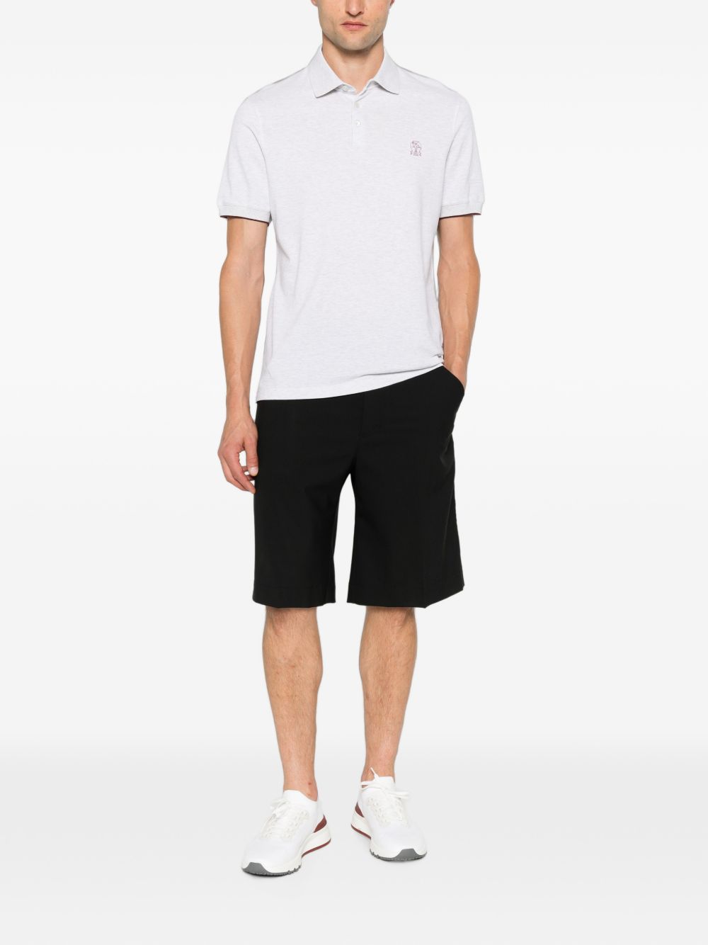 Brunello Cucinelli Men Logo Cotton Polo Shirt BRUNELLO CUCINELLI