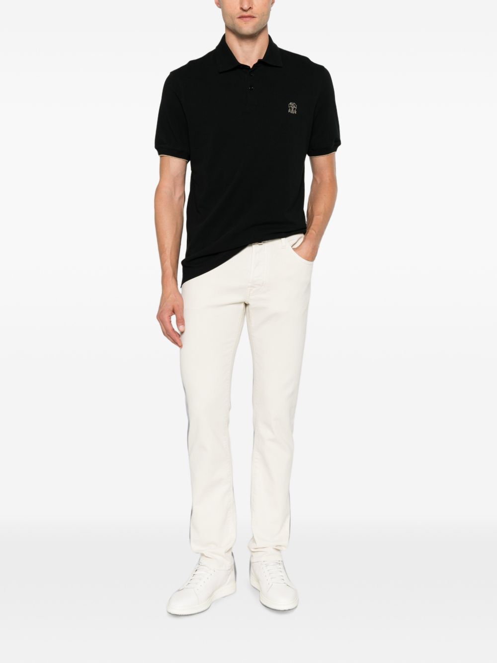 Brunello Cucinelli Men Logo Cotton Polo Shirt BRUNELLO CUCINELLI