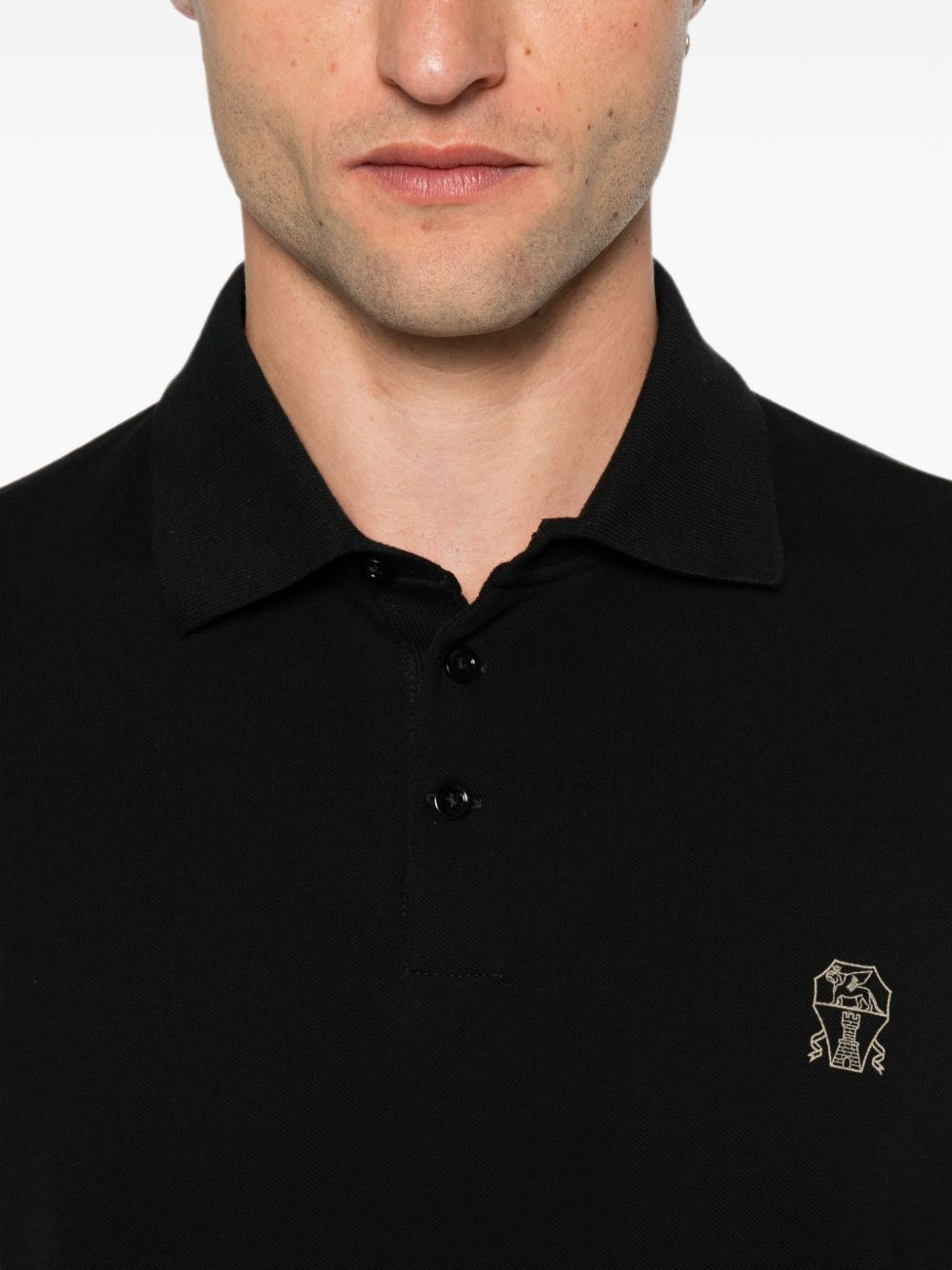 Brunello Cucinelli Men Logo Cotton Polo Shirt BRUNELLO CUCINELLI