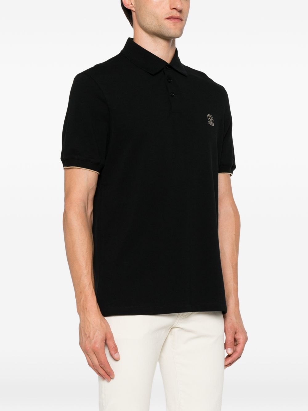 Brunello Cucinelli Men Logo Cotton Polo Shirt BRUNELLO CUCINELLI