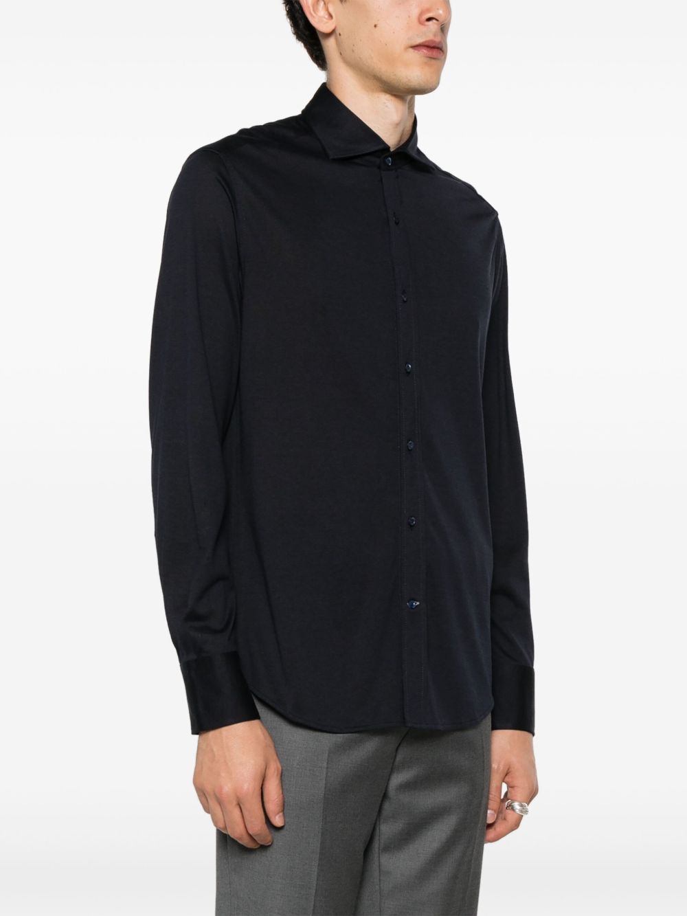 Brunello Cucinelli Men Silk And Cotton Blend Shirt BRUNELLO CUCINELLI