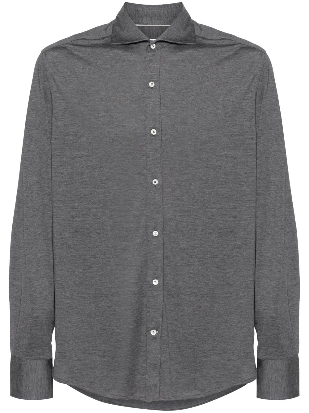 Brunello Cucinelli Men Silk And Cotton Blend Shirt BRUNELLO CUCINELLI