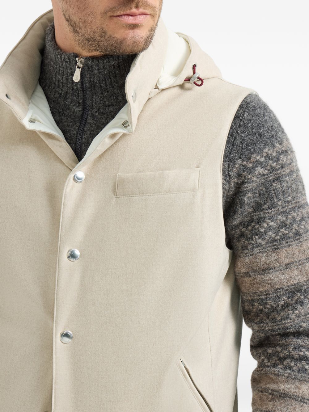 Brunello Cucinelli Men Wool Padded Vest BRUNELLO CUCINELLI