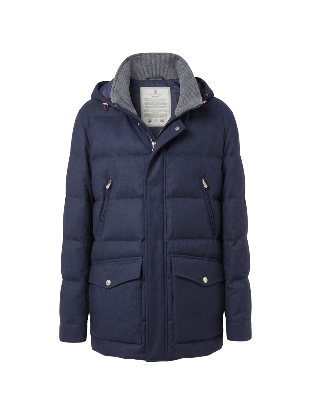 Brunello Cucinelli Men Wool Hooded Jacket BRUNELLO CUCINELLI