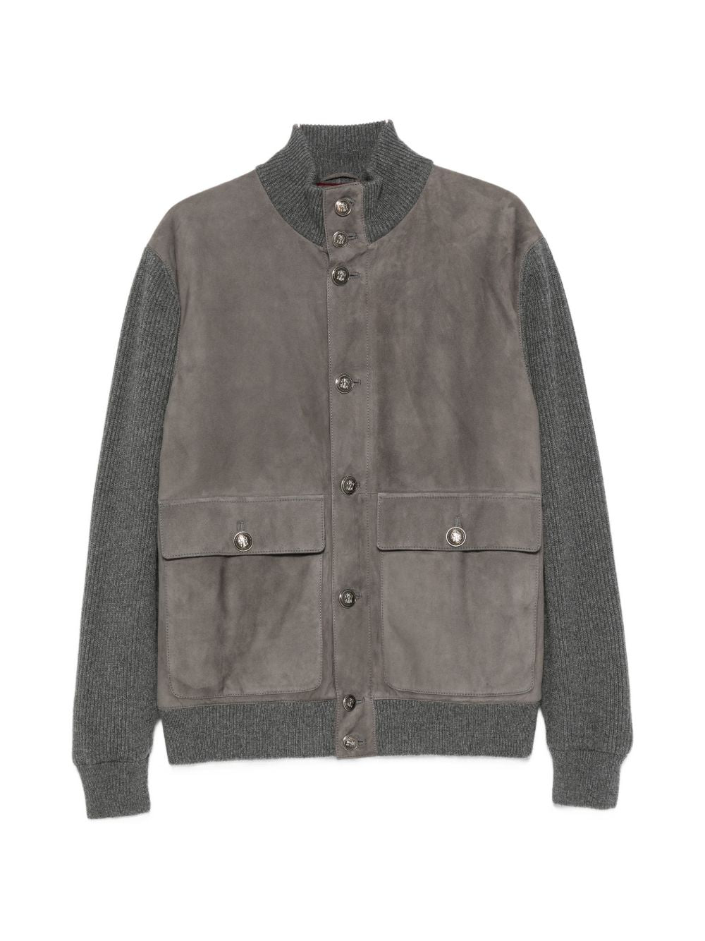 Brunello Cucinelli Men Padded Leather Jacket