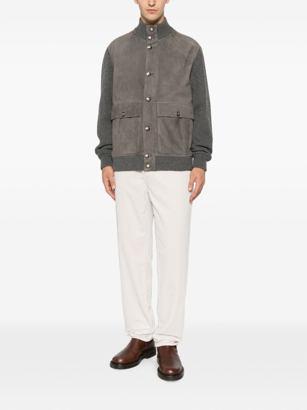 Brunello Cucinelli Men Padded Leather Jacket BRUNELLO CUCINELLI