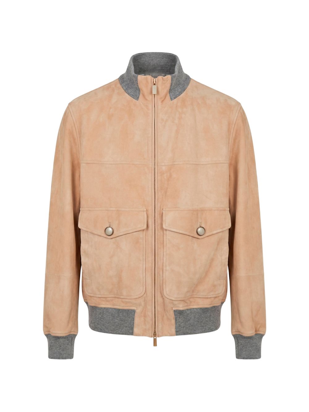 Brunello Cucinelli Men Leather Bomber Jacket BRUNELLO CUCINELLI