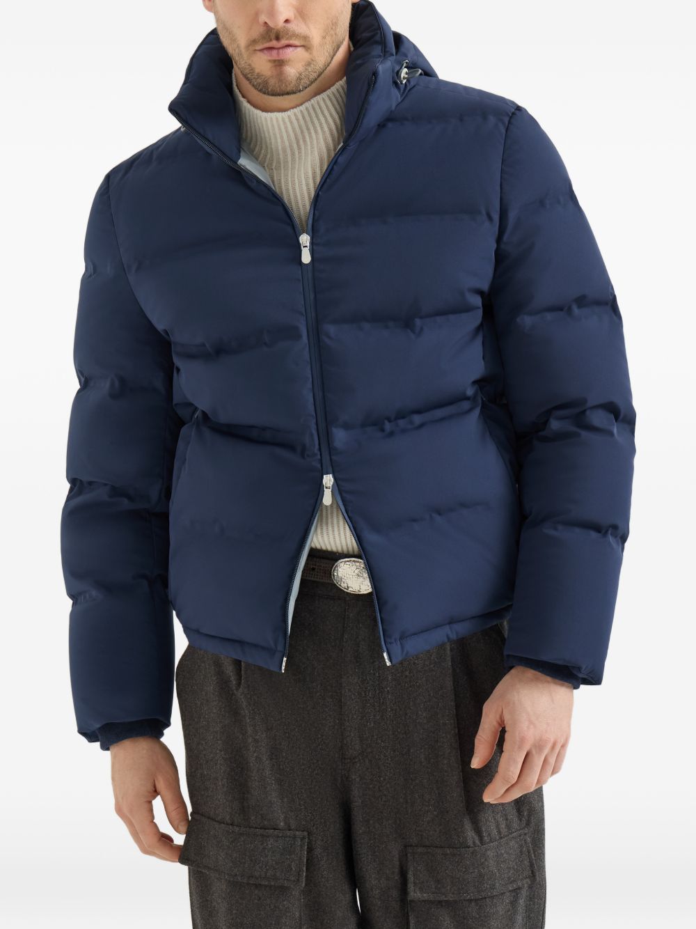Brunello Cucinelli Men Short Hooded Jacket
