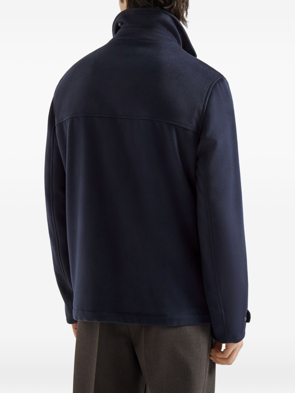 Brunello Cucinelli Men Wool Caban Coat BRUNELLO CUCINELLI