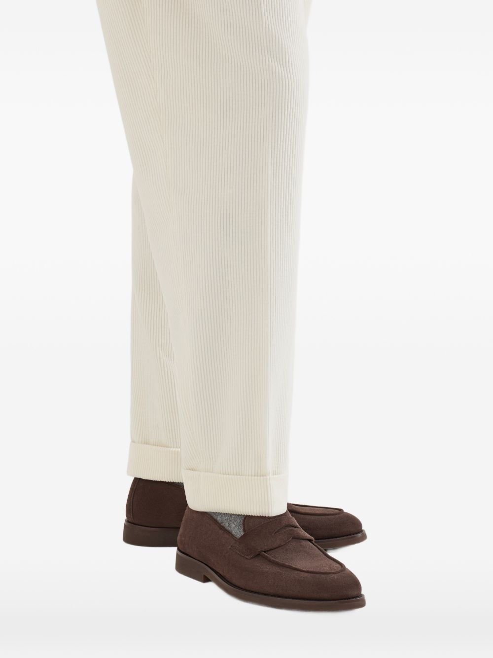 Brunello Cucinelli Men Suede Leather Loafers BRUNELLO CUCINELLI