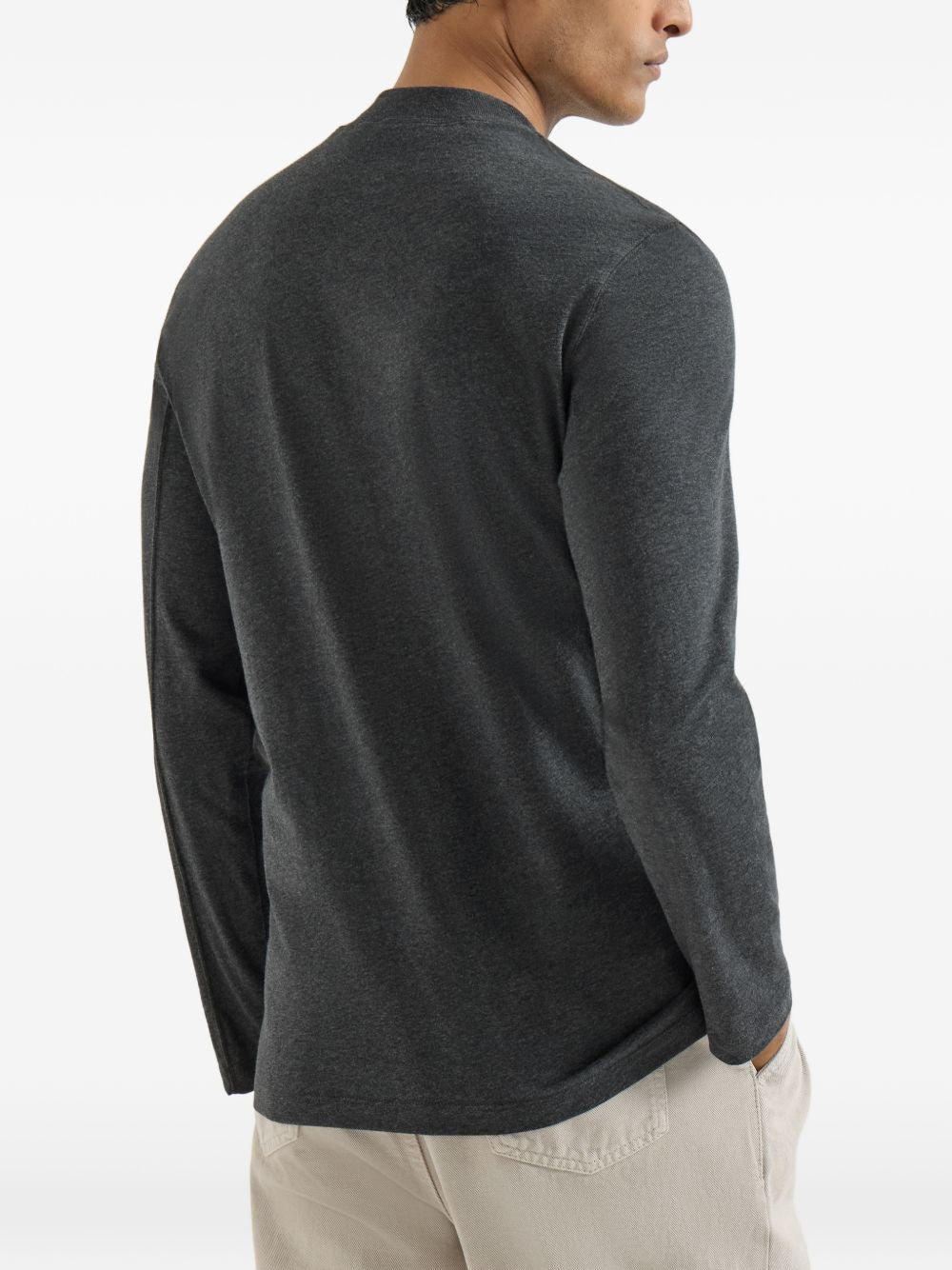 Brunello Cucinelli Men Cotton Turtle-Neck T-Shirt BRUNELLO CUCINELLI