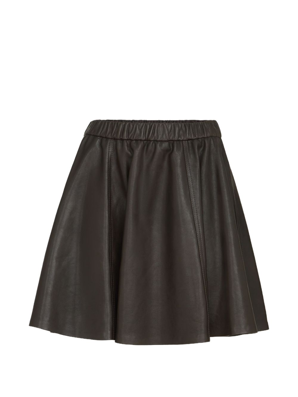 Brunello Cucinelli Women Leather Mini Skirt BRUNELLO CUCINELLI
