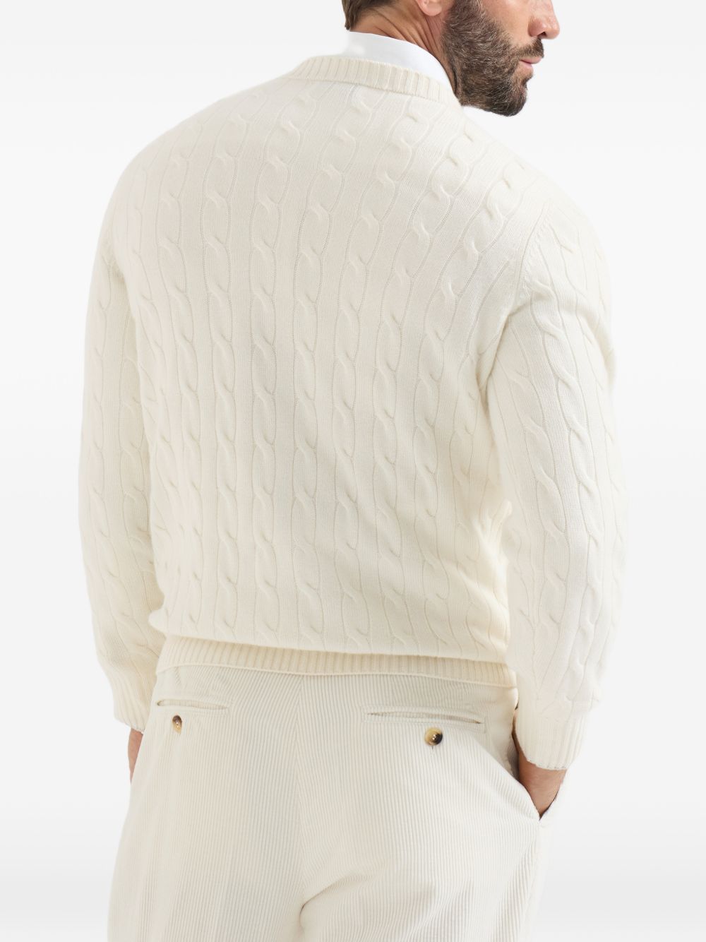 Brunello Cucinelli Men Cashmere Crewneck Sweater BRUNELLO CUCINELLI