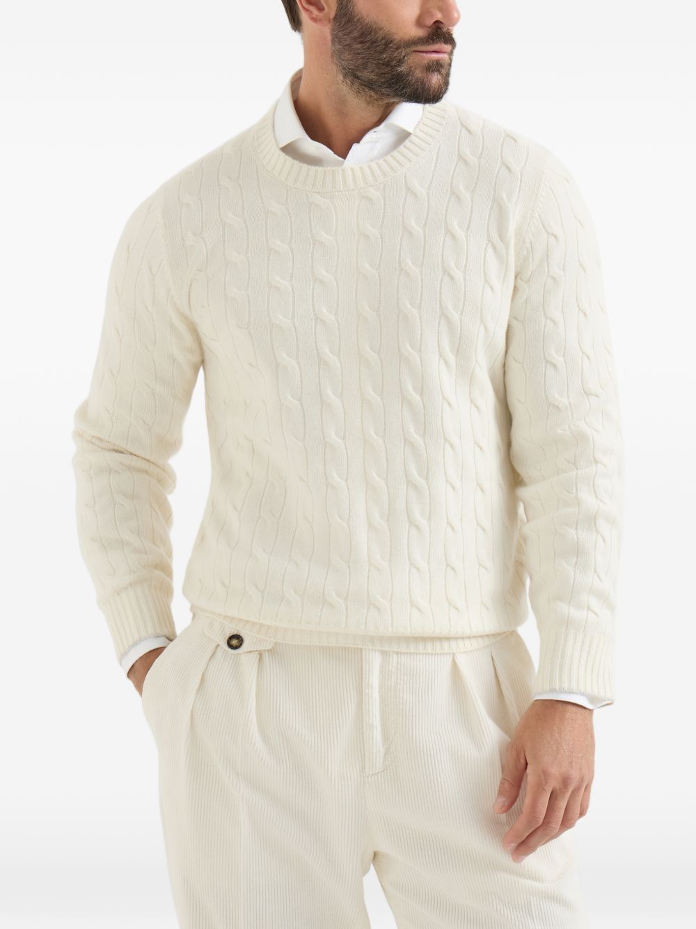 Brunello Cucinelli Men Cashmere Crewneck Sweater BRUNELLO CUCINELLI