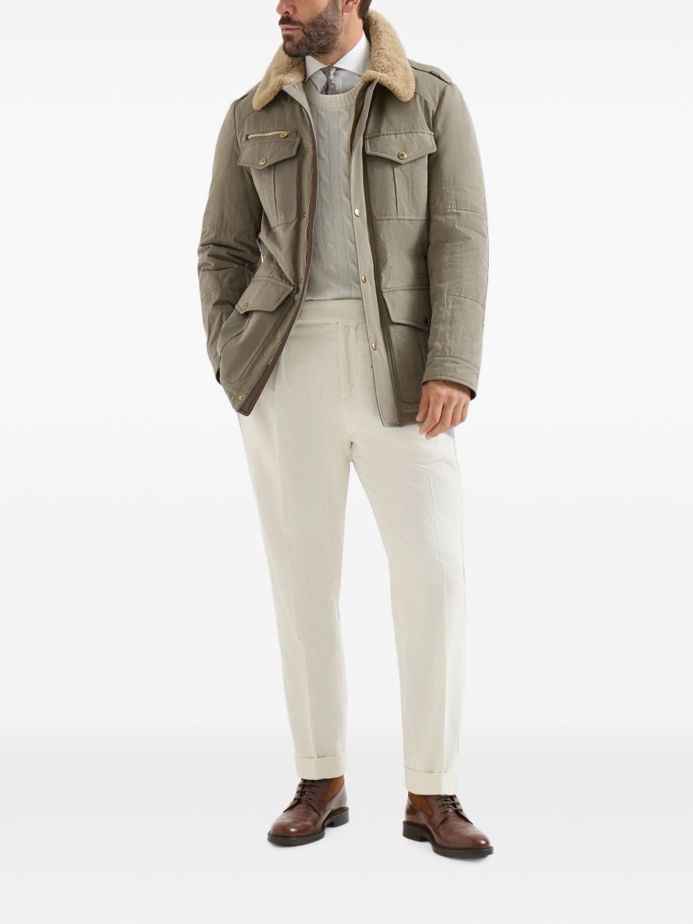 Brunello Cucinelli Men Cashmere Crewneck Sweater BRUNELLO CUCINELLI