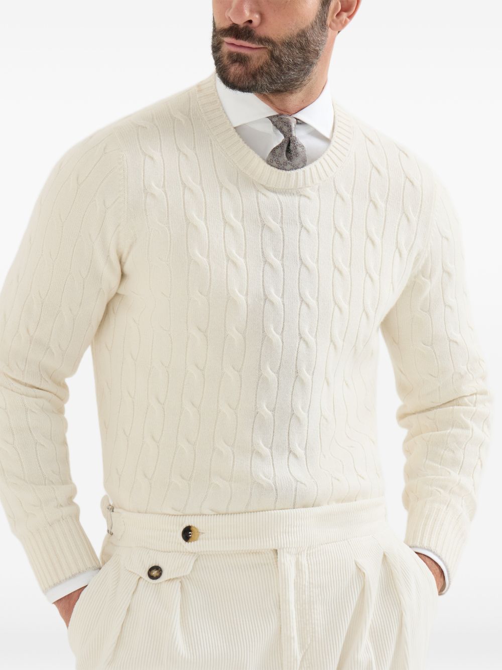 Brunello Cucinelli Men Cashmere Crewneck Sweater BRUNELLO CUCINELLI
