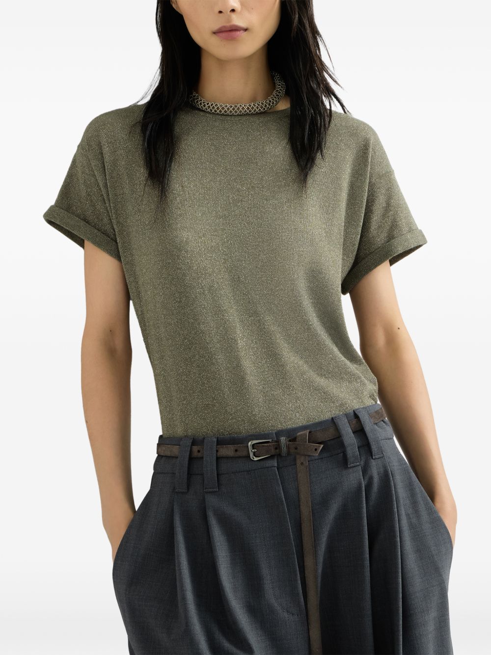 Brunello Cucinelli Women Cashmere Blend T-Shirt BRUNELLO CUCINELLI