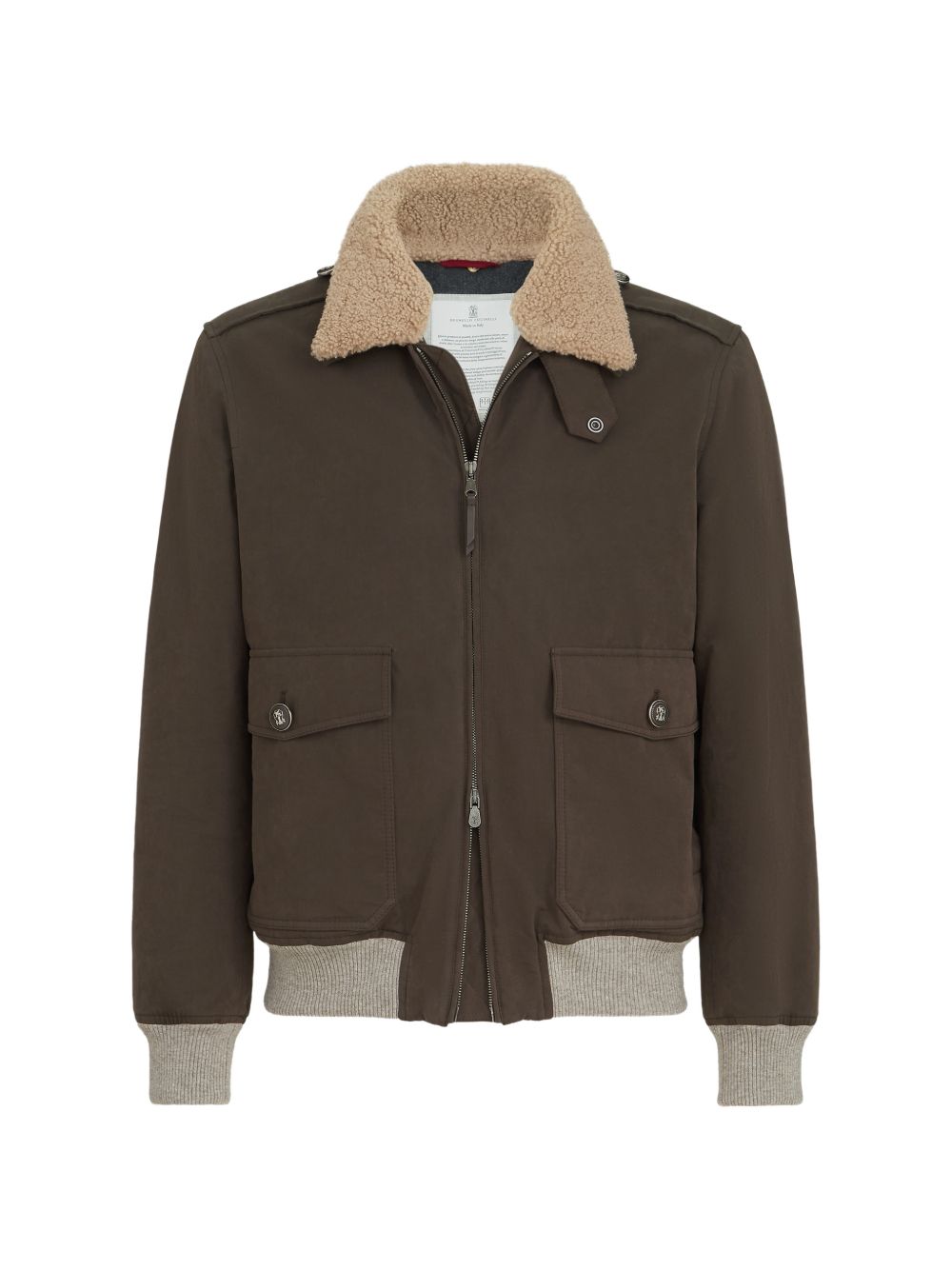 Brunello Cucinelli Men Cotton Blend Bomber Jacket BRUNELLO CUCINELLI