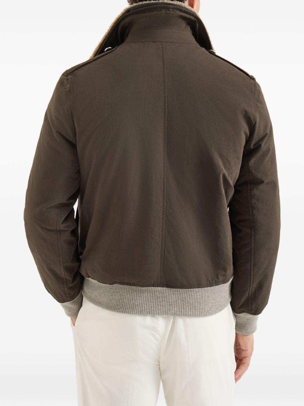 Brunello Cucinelli Men Cotton Blend Bomber Jacket BRUNELLO CUCINELLI