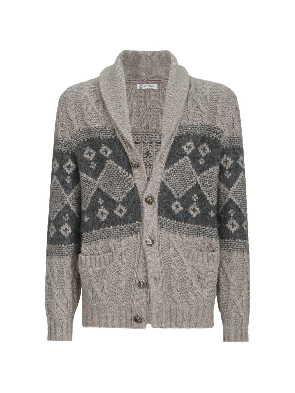 Brunello Cucinelli Men Wool And Silk Blend Cardigan BRUNELLO CUCINELLI
