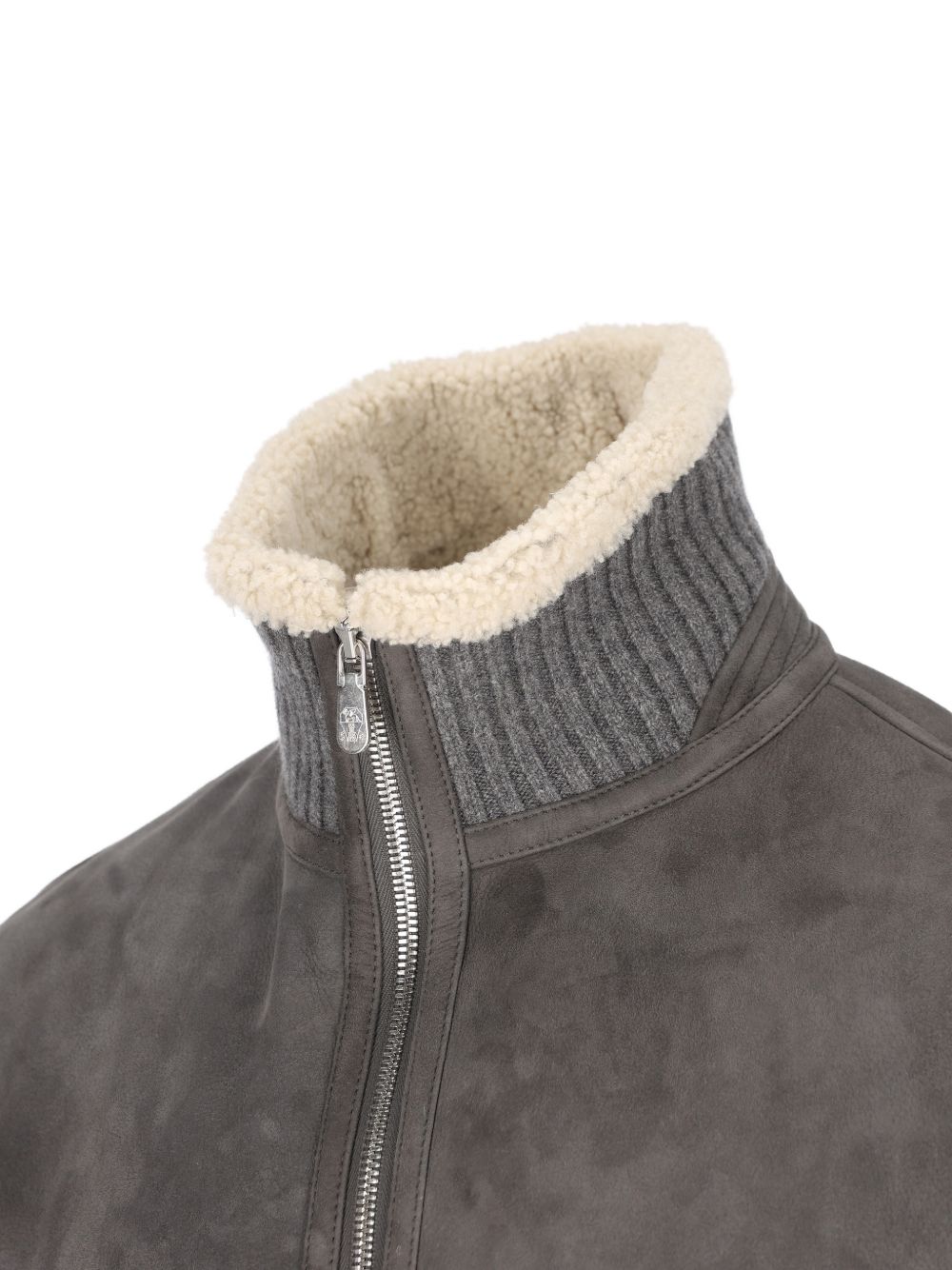 Brunello Cucinelli Men Shearling Leather Jacket BRUNELLO CUCINELLI
