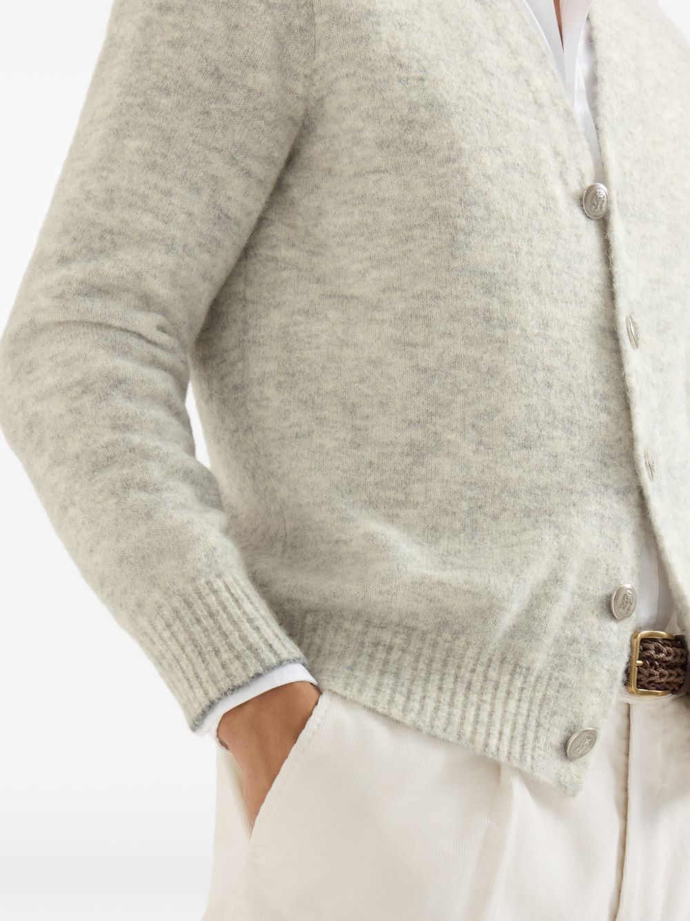 Brunello Cucinelli Men Wool And Cashmere Cardigan BRUNELLO CUCINELLI