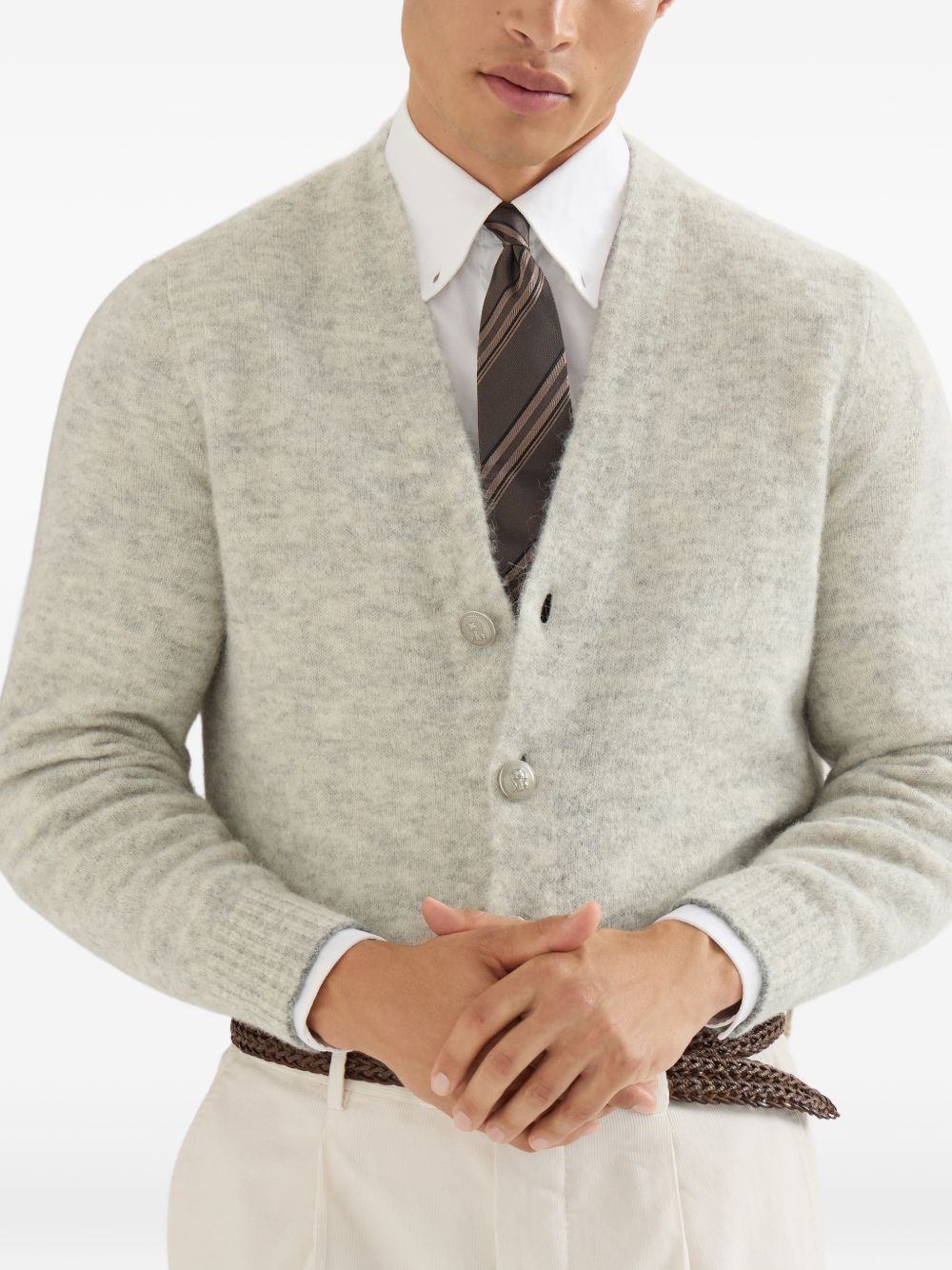 Brunello Cucinelli Men Wool And Cashmere Cardigan BRUNELLO CUCINELLI
